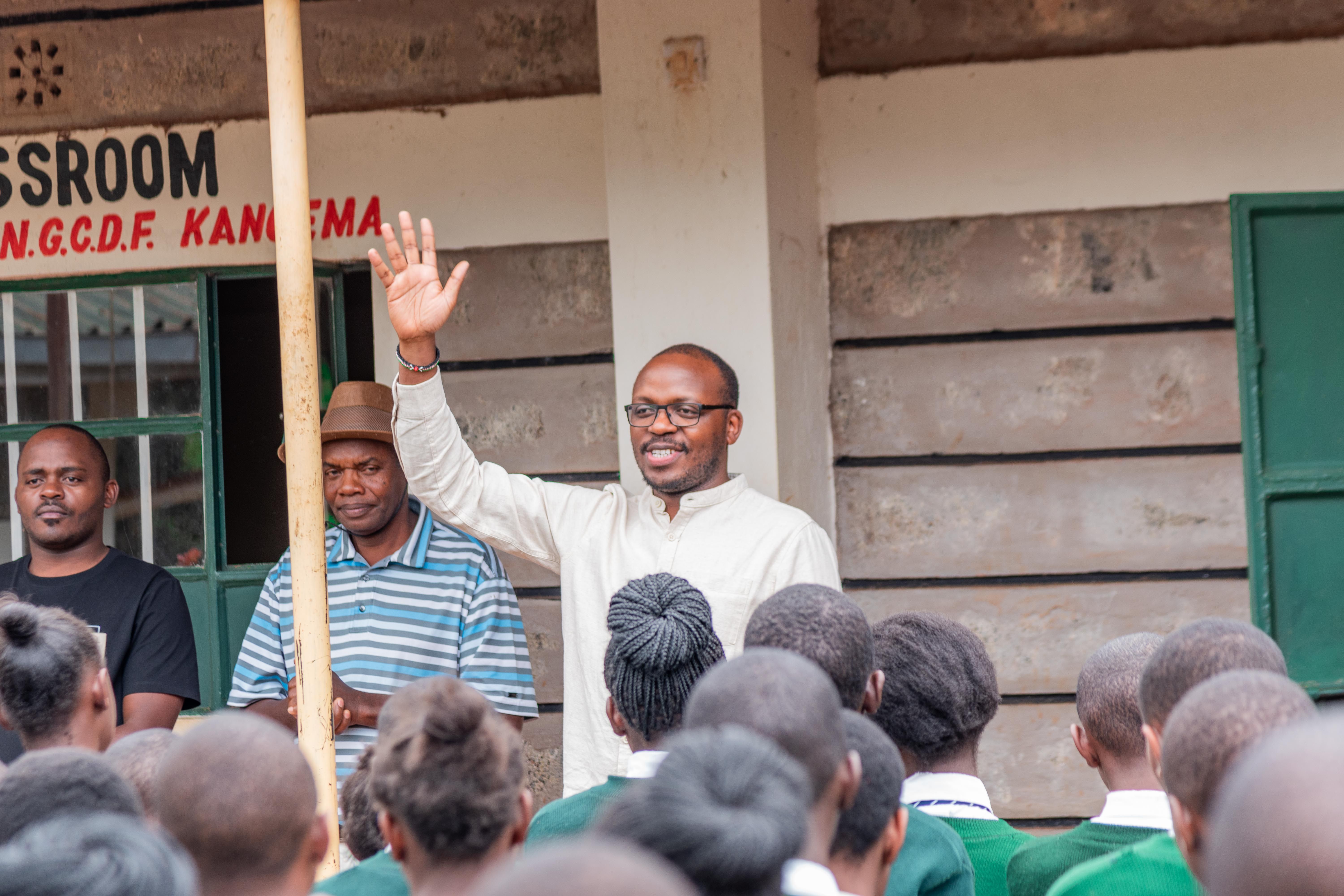 Follow up visit to Rwathia Secondary for donations and inspirational talk  