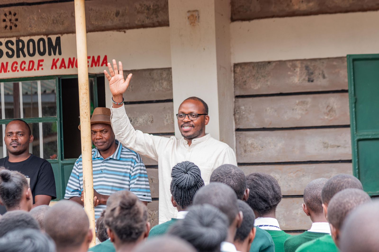 Follow up visit to Rwathia Secondary for donations and inspirational talk  