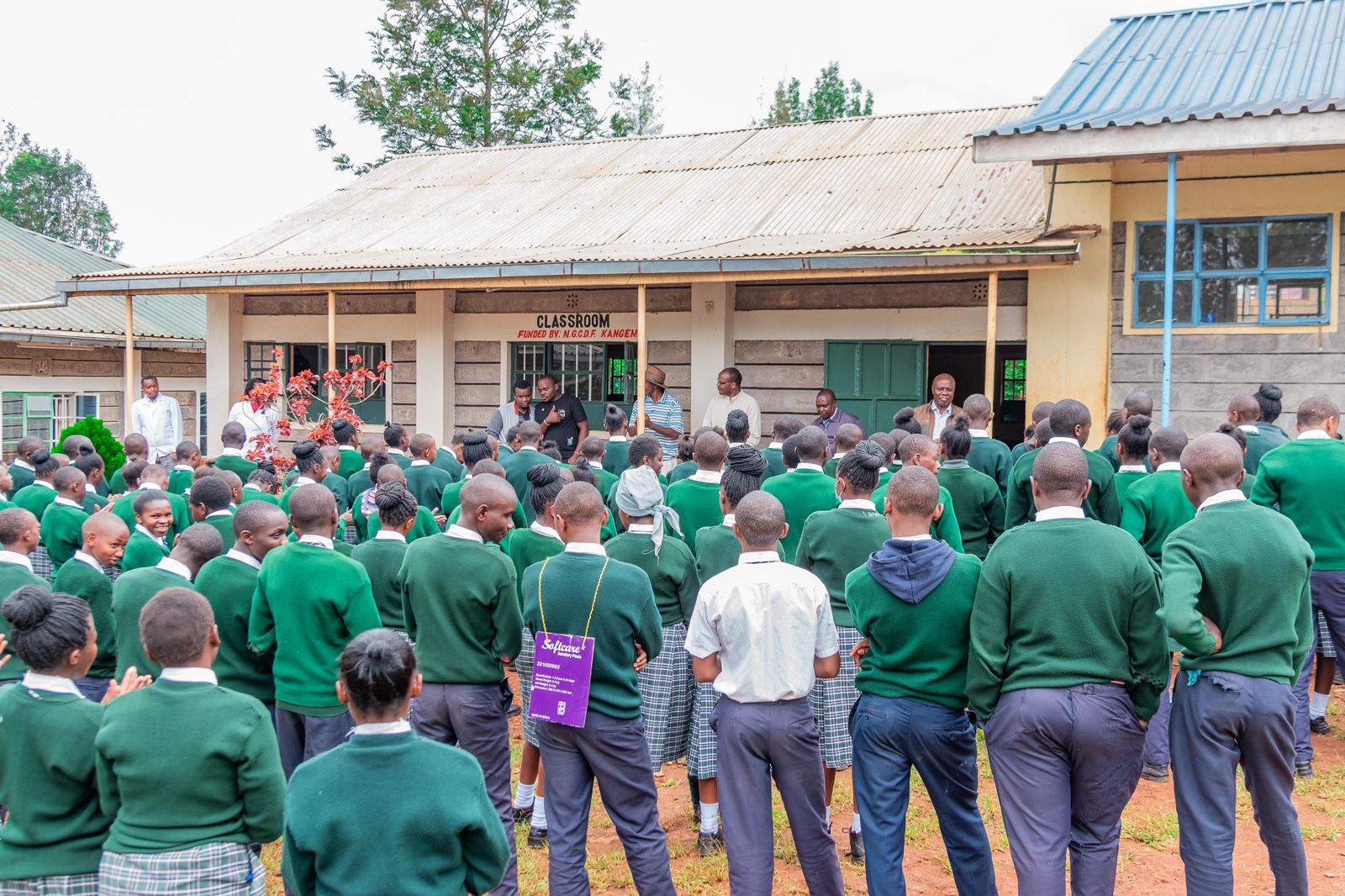 Follow up visit to Rwathia Secondary for donations and inspirational talk  